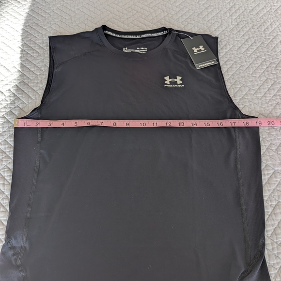 NWT Under Armour HeatGear Compression Sleeveless Compression Shirt Black Size XL - Picture 6 of 8
